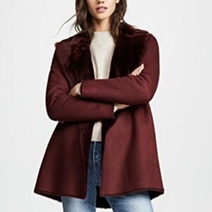 Theory Shearling Clairene Reversible Coat, P